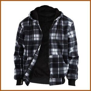 Heavyweight Sherpa Hoodie, Fleece Lined Full Zip Winter Sweatshirt